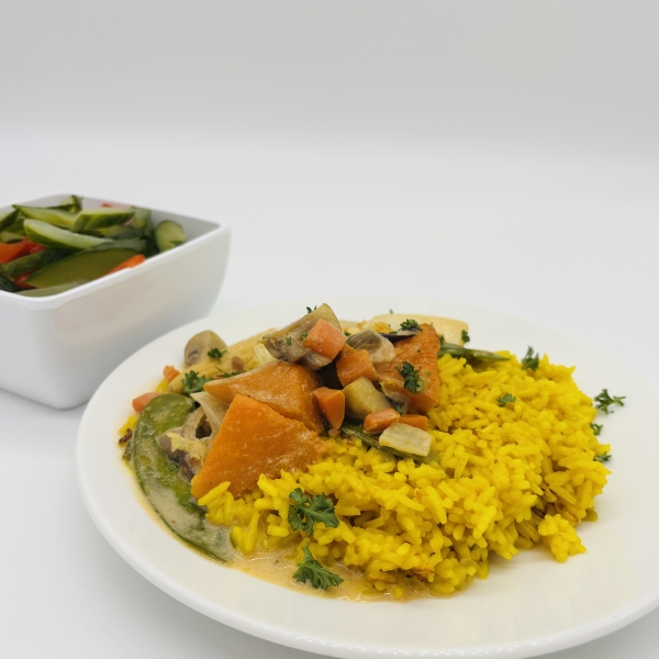 Afbeelding Vegetarische rode groentecurry